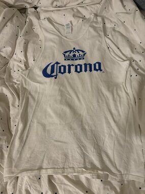 White Corona Beer Tank Top Men's Large